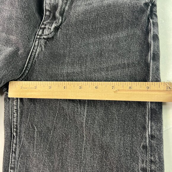 Zara Jeans Women's 26 x 32* High Rise Baggy Black Faded Cotton Denim Tag 0 - Picture 14 of 16